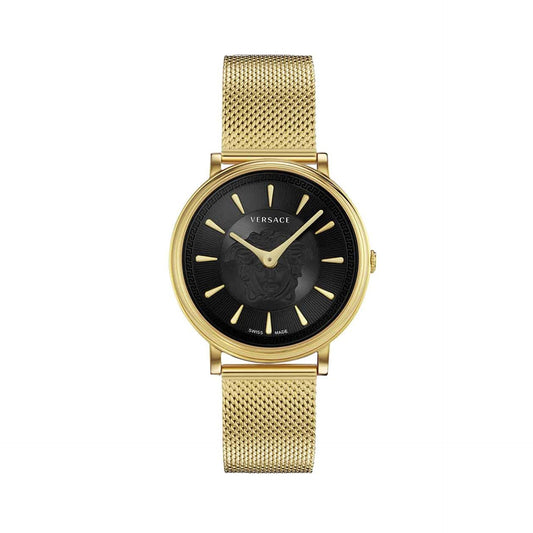 Versace Gold and Black Quartz Watch 38 mm