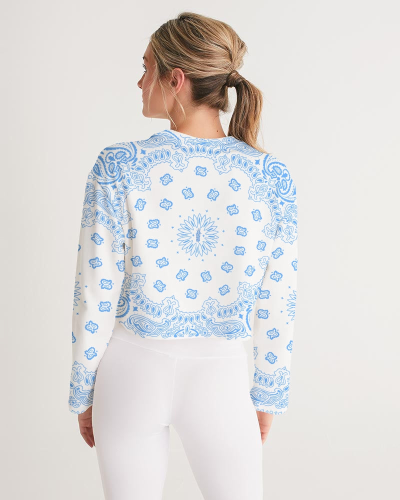 Bandana - Blueafterblack All-Over Print Cropped Sweatshirt