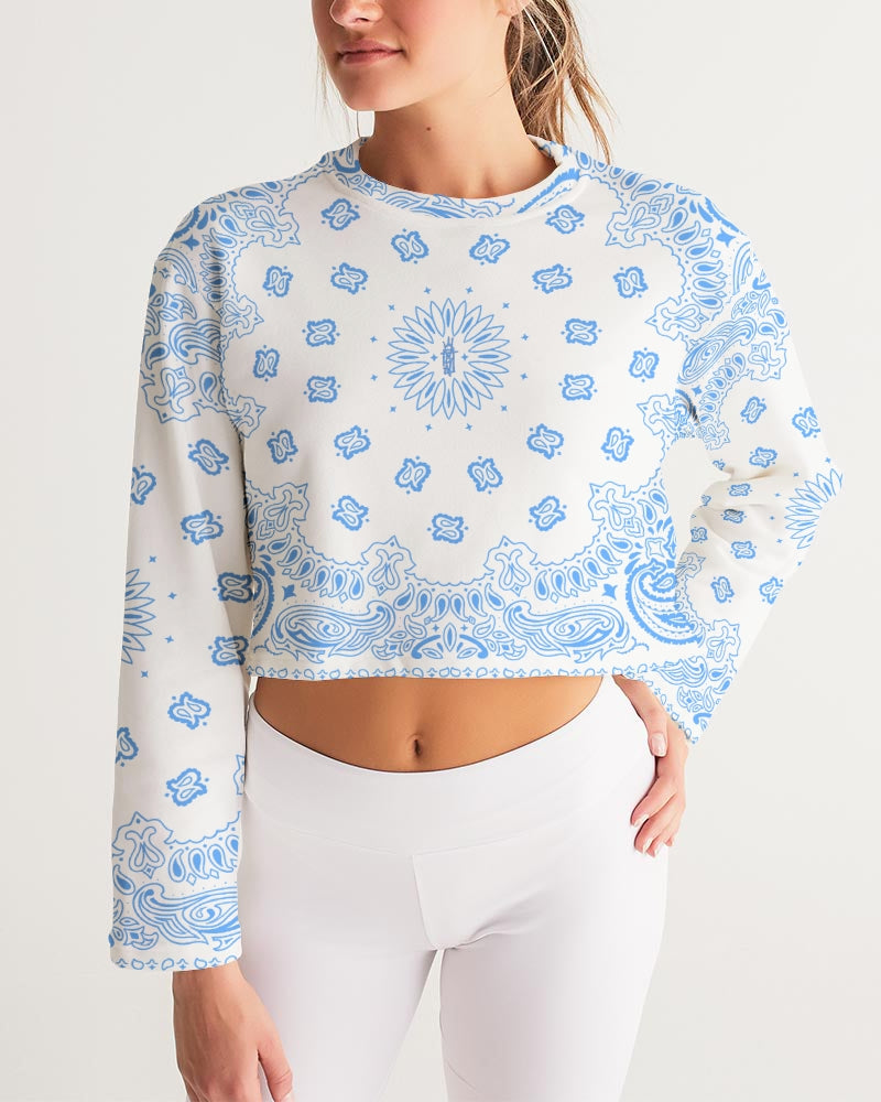Bandana - Blueafterblack All-Over Print Cropped Sweatshirt